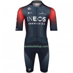 Fietskleding (Fietsshirt + Korte Koersbroek) 2023 INEOS Grenadiers - Donkerblauw